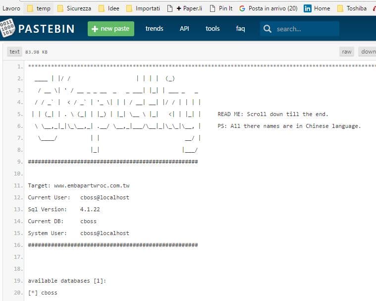 Kapustkiy breached the Paraguay Embassy of Taiwan, data leaked online