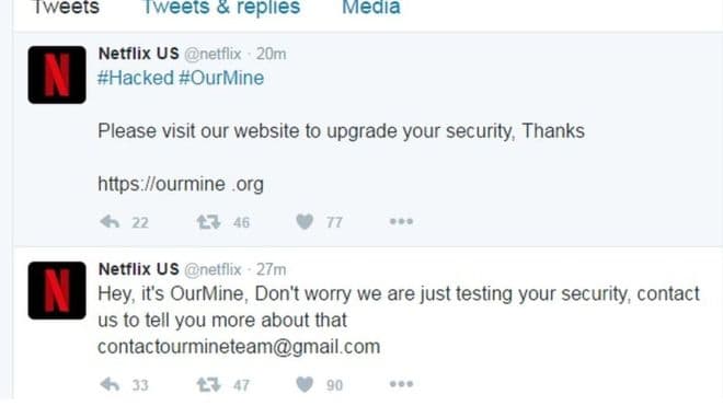 Ourmine hacked the Netflix’s US Twitter account