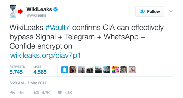WikiLeaks is working with software makers on Zero-Days included in the Vault7 dump