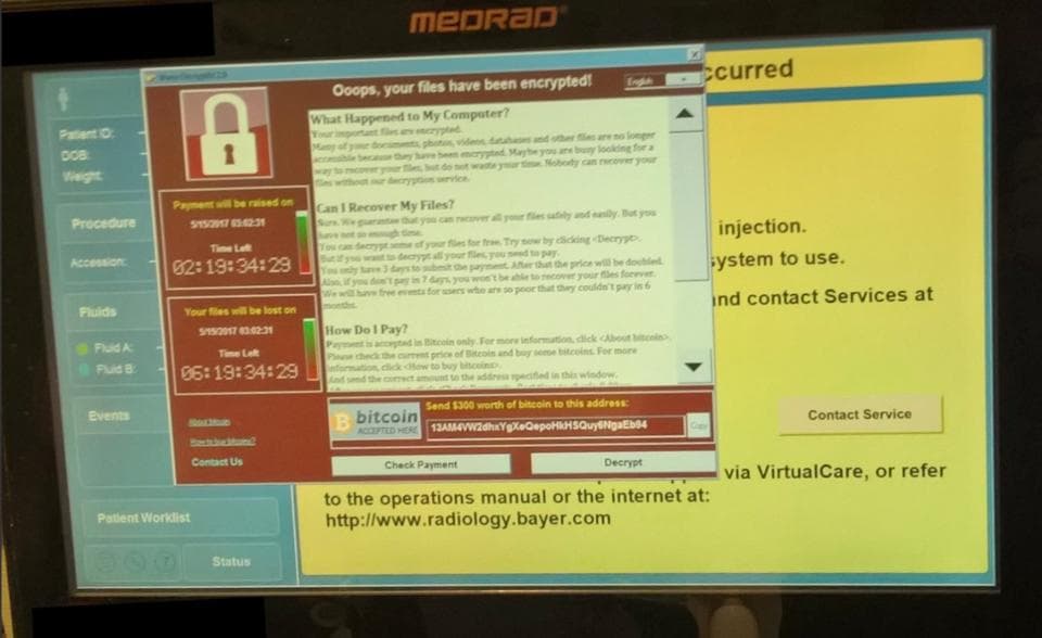 Wannacry medical devices