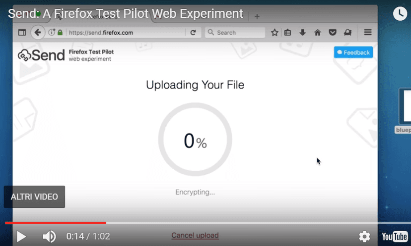 Experimental Mozilla Send service allows users share encrypted copy of huge files
