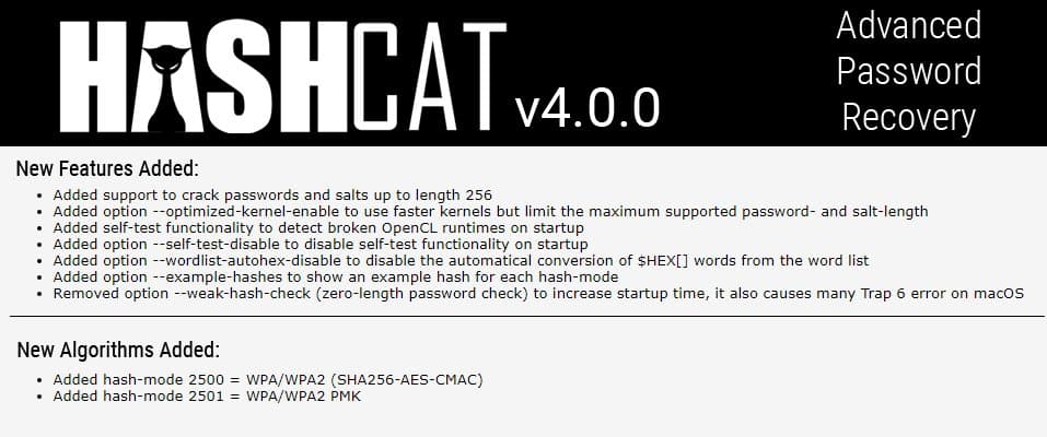 hashcat 4.0.0