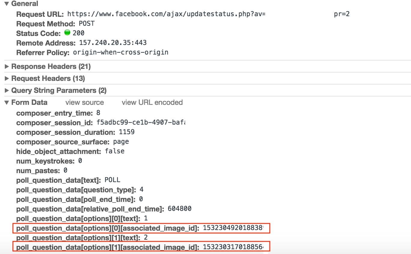 Researcher found a vulnerability in Facebook polls that allowed removal of any photo
