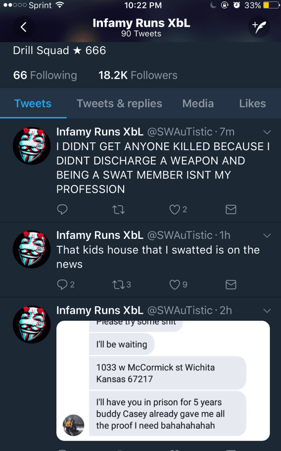 Kansas Swatting