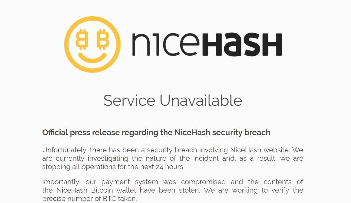 NiceHash data breach