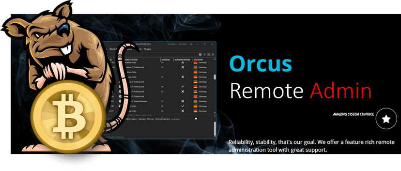 Crooks abused the Orcus RAT to target Bitcoin investors