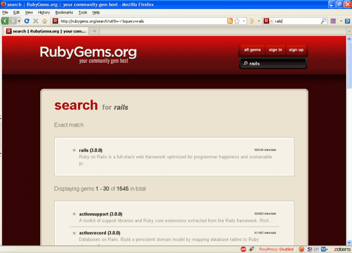 Ruby RubyGems 2.7.6