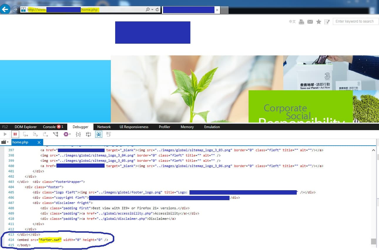 watering hole HonkKong hacked site-blanked