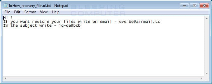 Experts released a free decryptor for Everbe Ransomware