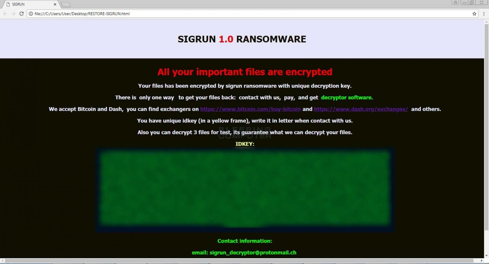 Sigrun ransomware