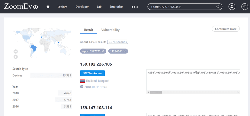 ZoomEye IoT search engine cached login passwords for tens of thousands of Dahua DVRs
