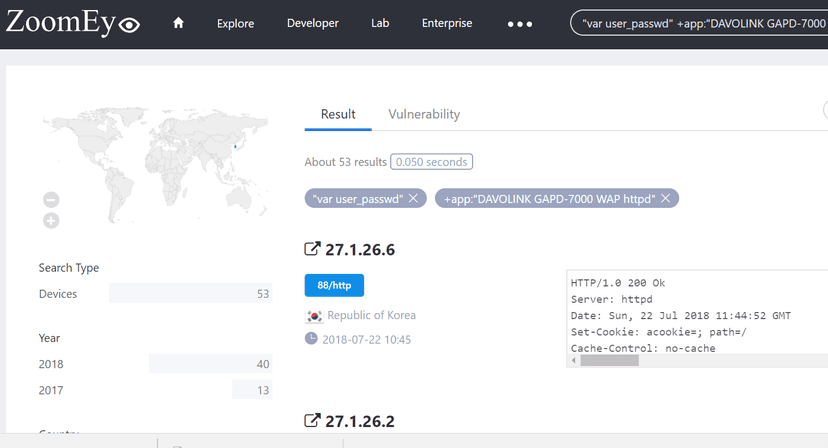 Korean Davolink routers are easy exploitable due to poor cyber hygene