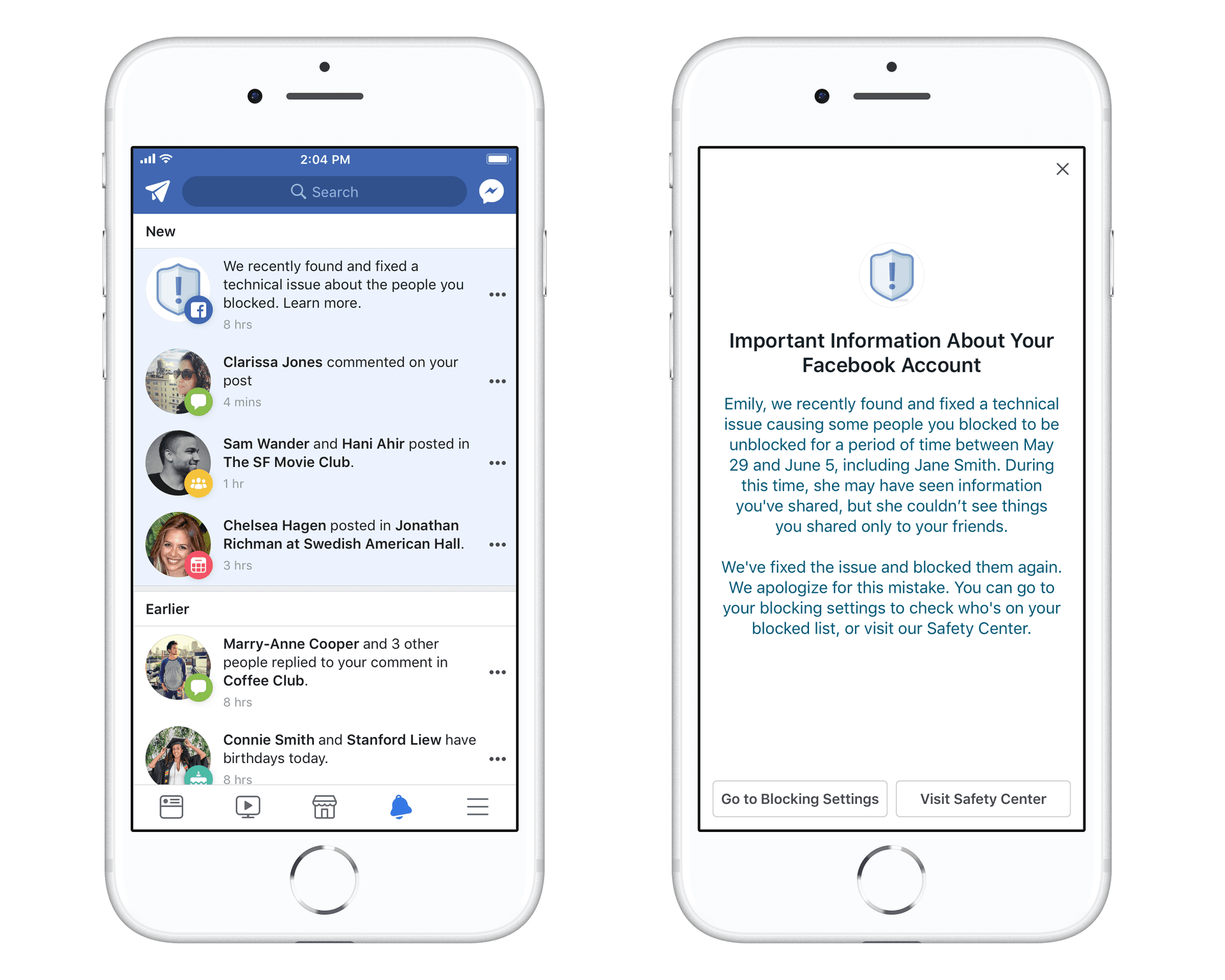 Facebook bug