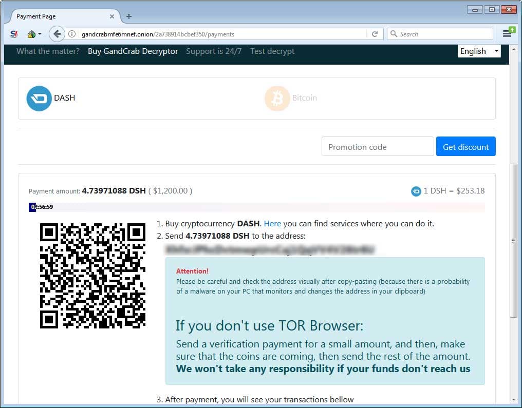GandCrab ransomware V4