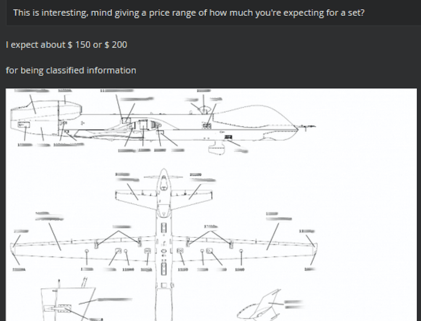 Hacker offered for sale US Military Reaper Drone documents for $200