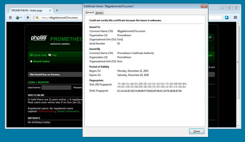 Many misconfigured Tor sites expose the public IP address via SSL certificates