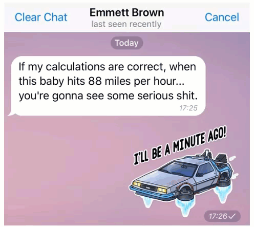 Telegram allows users to delete any sent/received message from both sides with no time limit