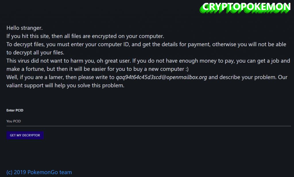 cryptopokemon ransomware