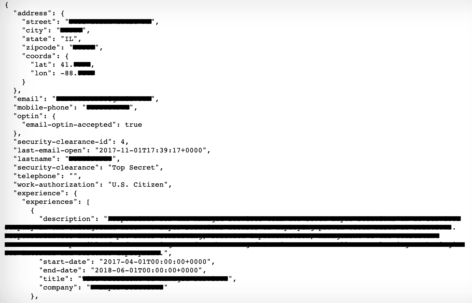 Ladders, data leak