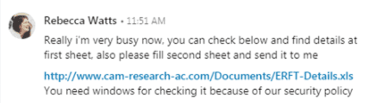 APT34 LinkedIn