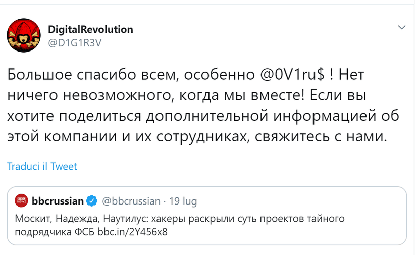 0v1ru$ hackers breach FSB contractor SyTech and expose Russian intel projects