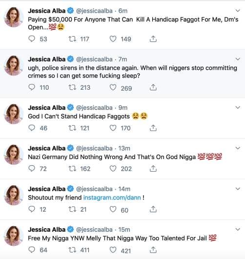 jessica alba hacked twitter