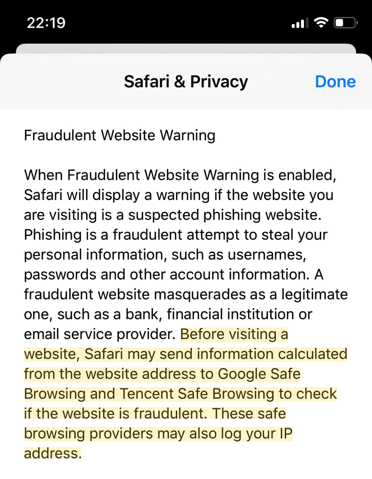 Apple secure browsing