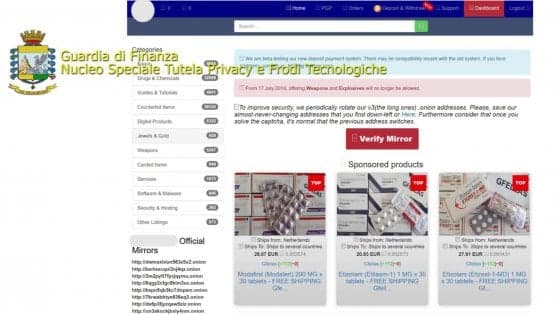 Italian police shut down darkweb Berlusconi market and arrested admins