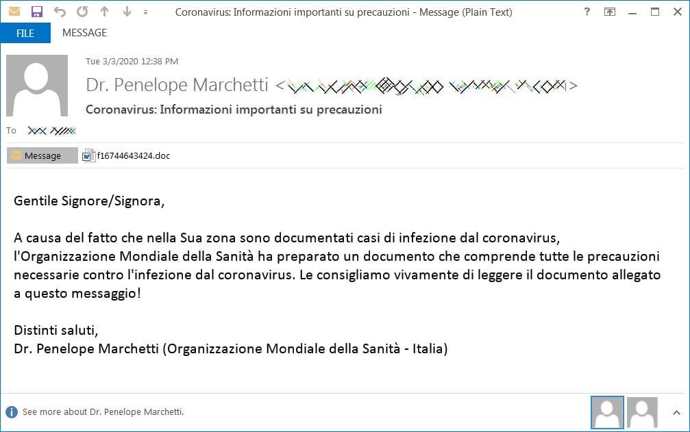 coronavirus COVID_19 spam