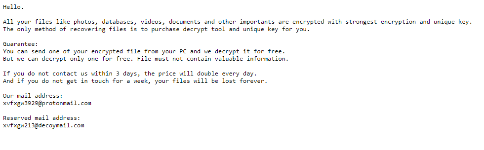 PXJ Ransomware