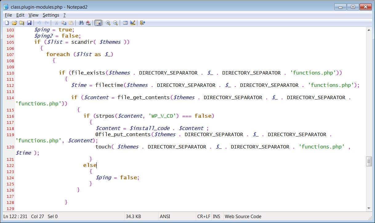 WP-VCD malicious plugin