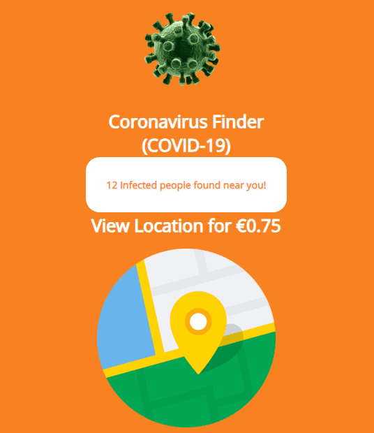 Fake Coronavirus Finder spread Ginp Mobile Banker