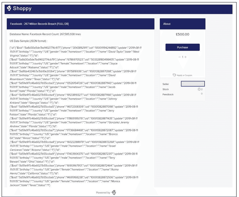 267 Million Facebook identities available for 500 euros on the dark web