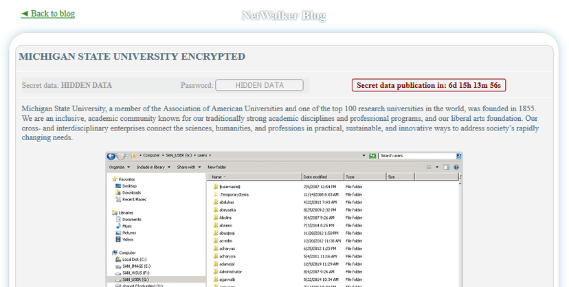 NetWalker ransomware gang threatens to release Michigan State University files