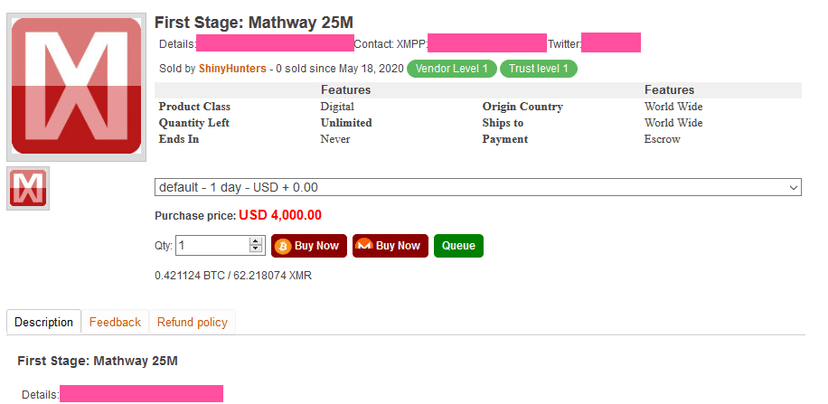 25 million Mathway user records available for sale on the dark web