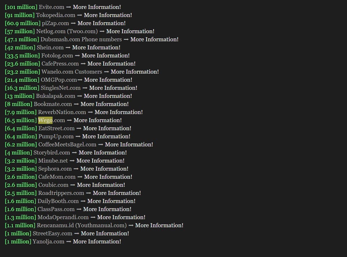 Threat actors are offering for sale 550 million stolen user records