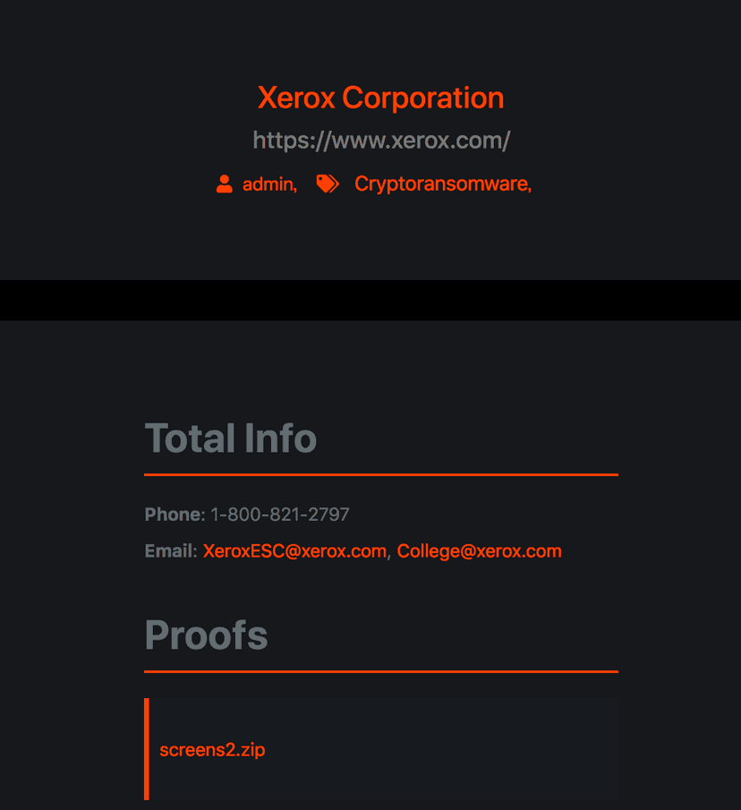 Maze Ransomware operators hacked the Xerox Corporation
