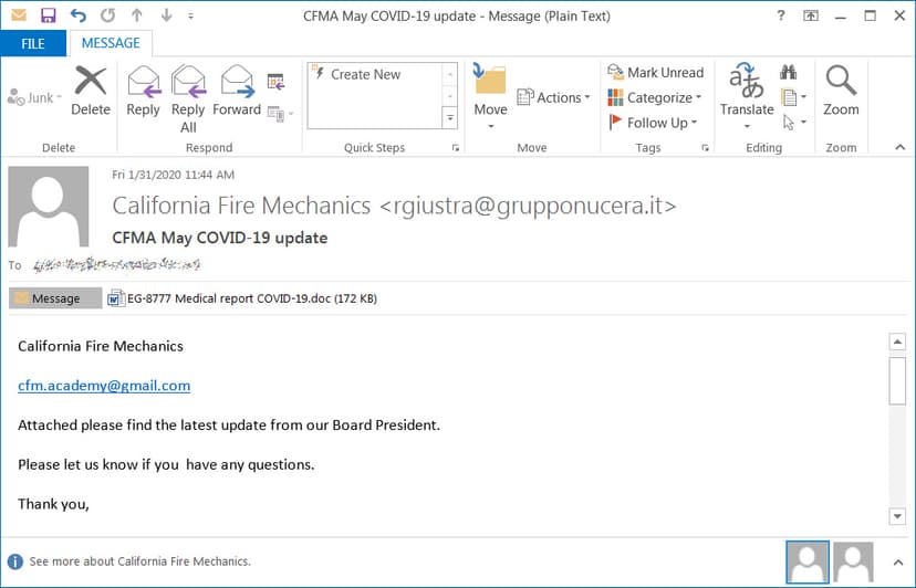 Emotet malware employed in fresh COVID19-themed spam campaign