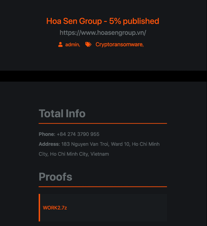 Steel sheet giant Hoa Sen Group hacked by Maze ransomware operators