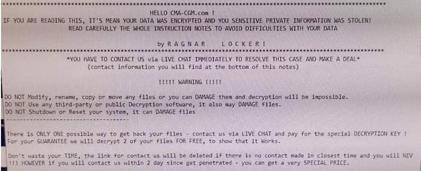 Maritime transport and logistics giant CMA CGM hit with ransomware
