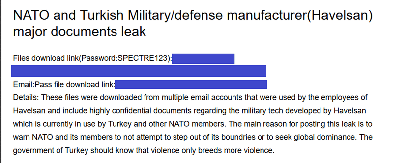 Researchers found alleged sensitive documents of NATO and Turkey