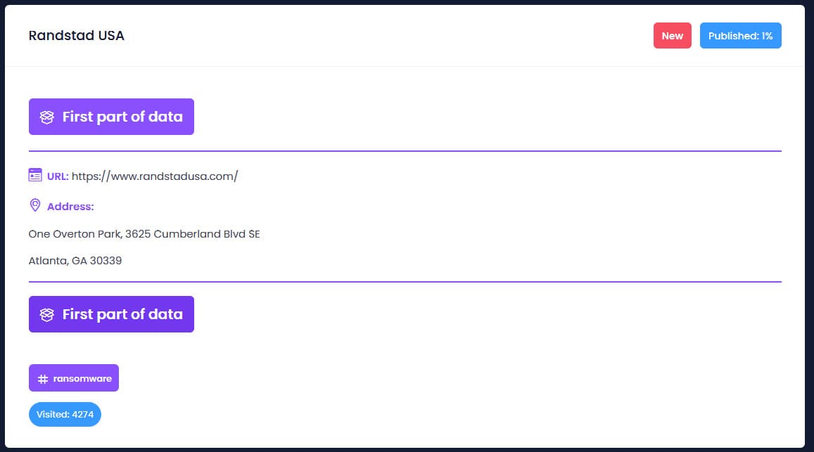 randstad Egregor ransomware