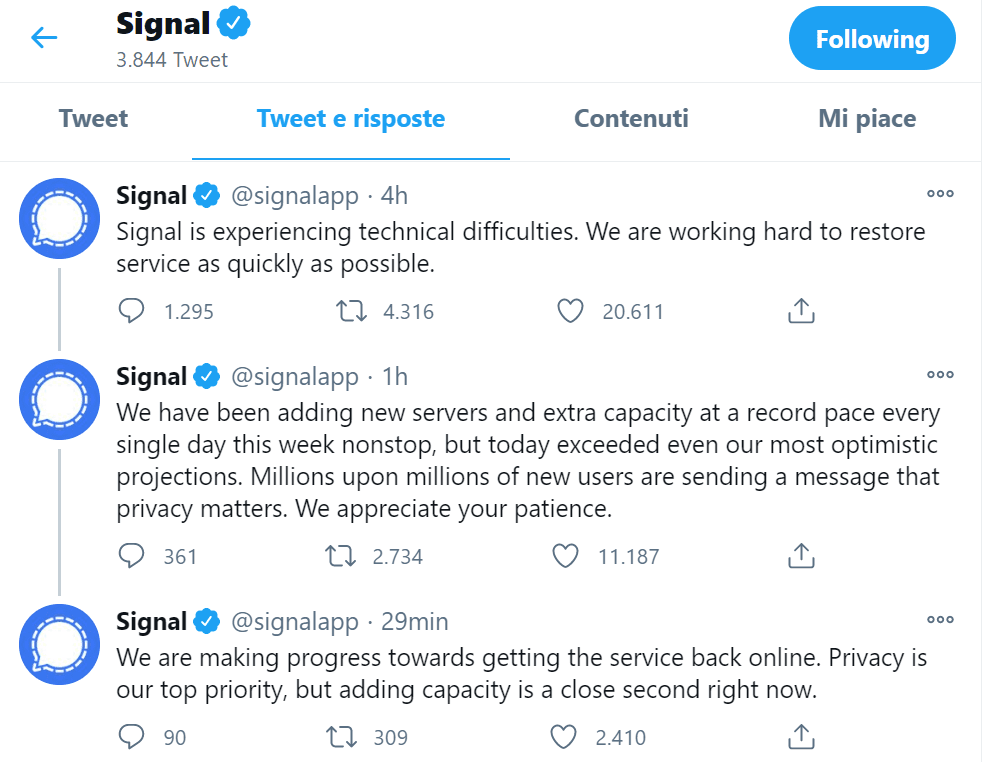 Signal is down for multiple users worldwide