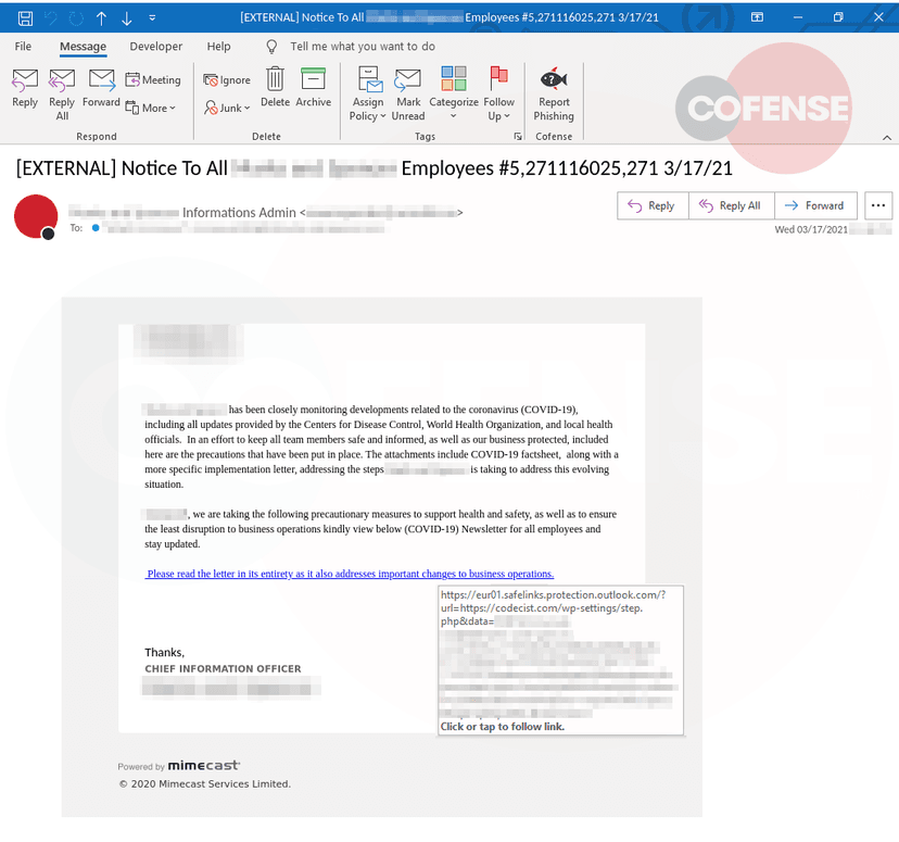 COVID-19 – Phishing attacks target employees that come back to the office