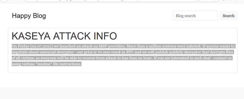 CISA, FBI share guidance for MSPs and their customers impacted in Kaseya attack